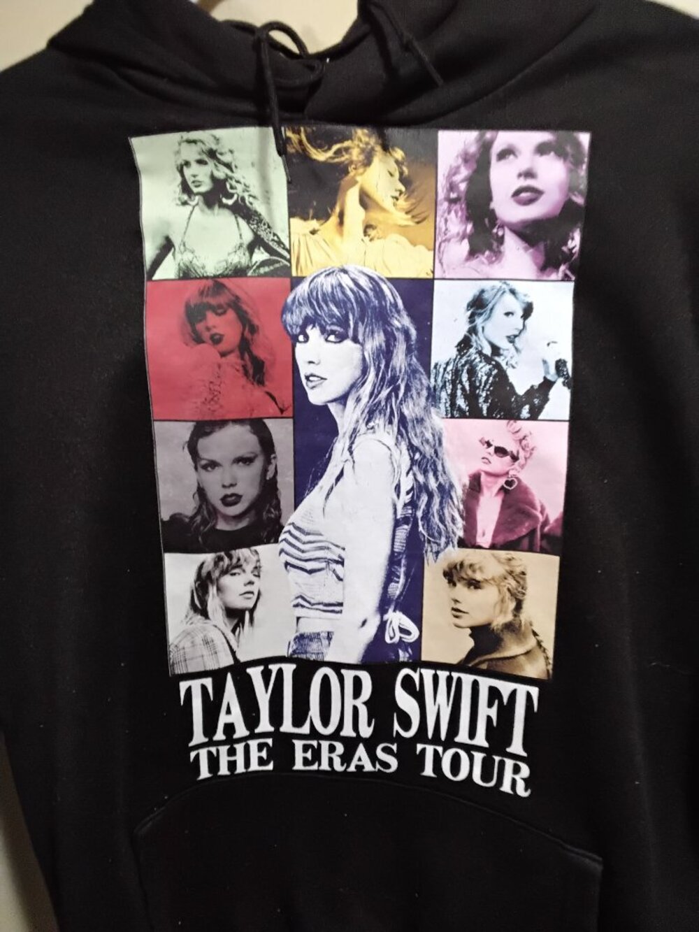 Taylor Swift The Eras Tour Hoodie Black Graphic Concert Sweatshirt - Size Small